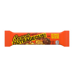 Reese's Outrageous! Peanut Butter, Caramel and REESE's PIECES King Size Candy Bar, 2.95 oz