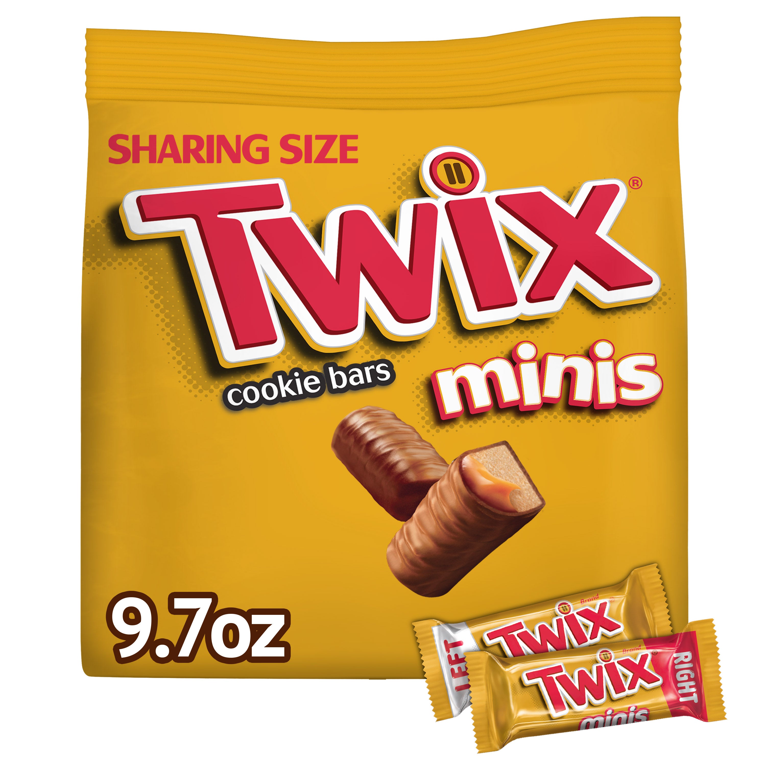 Twix Caramel Chocolate Cookie Candy Bar, Sharing Size - 9.7 oz Bag - BargainBoxed.com